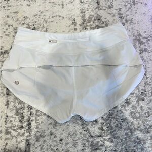 lululemon speed up 2.5 white shorts